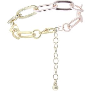 NTLX Link Chain Bracelet for Women – Elongated Link Chain - Paperclip Chain – Fashion Statement Bracelet - Gift Box Included