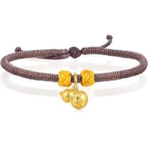 CHOW SANG SANG Cultural Blessings 999 24K Solid Gold Gourd (Wulu) Auspicious Blessing Bracelet for Women 92058B | 8.6 Inches, (22 CM) in Kuwait