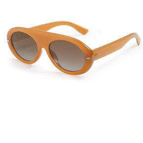 SOJOS Trendy Flat Top Polarized Sunglasses for Women Men Retro Chunky Frame Oval Lens Sun Glasses SJ2279