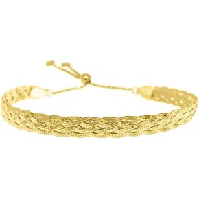 Sterling Silver Braided Herringbone Adjustable Bracelet for Women and Men- Twisted Herringbone, Silver Bolo Bracelets, Slider Bracelet,
