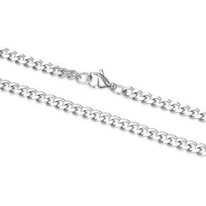 Adabele 304 Grade Surgical Stainless Steel Diamond-Cut Cuban Curb 18 Inch Chain Necklace 2mm 3mm 4.5mm 5mm 6mm Tarnish Resistant Hypoallergenic Women Men Jewelry