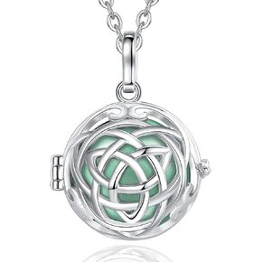 AEONSLOVE Harmony Ball Necklace Celtic Knot Angel Chime Caller Necklace, Balls 20MM Llamador De Angeles Bola Necklace Pregnancy Gifts - 30 & 45 Chains