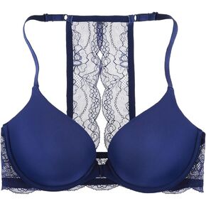 Undies.com Women's Lace-Splashed Racerback Underwire Push-up Bra with Front Closure in Kuwait