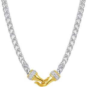 Short Necklace 46cm 18" Fox Tail Chain Designer Inspired Classic Elegant Vintage Antique Jewelry