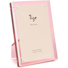 Tizo Design Women's 4x6 Lucite Frame, Pink, One Size