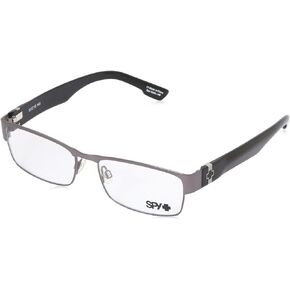 Spy Trenton Rectangular Eyeglasses,Gunmetal & Black,55 mm
