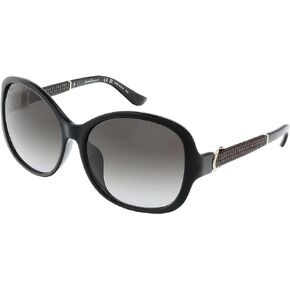 Salvatore Ferragamo SF744SLA 001 Sunglasses Black/Grey Gradient Lenses 59mm