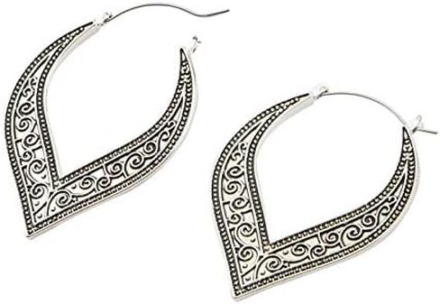 Antique Lace Swirl Plug Hoop Earrings, Sold as a Pair in Saudi Arabia