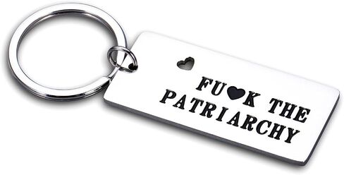 FCK The Patriarchy Keychain Gifts for Her Women Stocking Stuffers for Female Girl Rights Activist Gift for Girl Power Keyring for Mom Sister Female Valentine's Day Christmas Gift Keepsake for Friend in Saudi Arabia