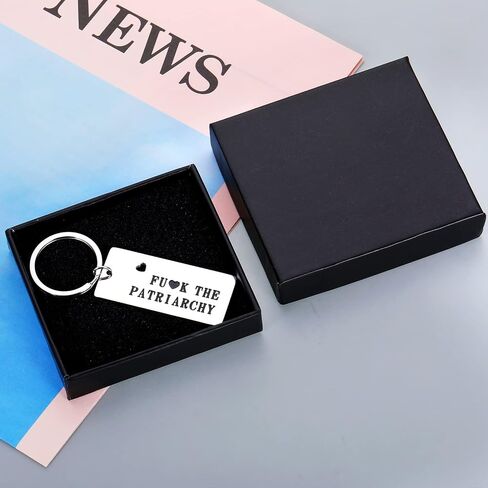 FCK The Patriarchy Keychain Gifts for Her Women Stocking Stuffers for Female Girl Rights Activist Gift for Girl Power Keyring for Mom Sister Female Valentine's Day Christmas Gift Keepsake for Friend in Saudi Arabia