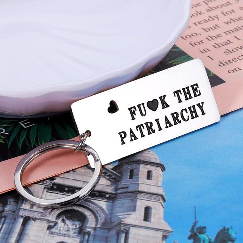 FCK The Patriarchy Keychain Gifts for Her Women Stocking Stuffers for Female Girl Rights Activist Gift for Girl Power Keyring for Mom Sister Female Valentine's Day Christmas Gift Keepsake for Friend in Saudi Arabia