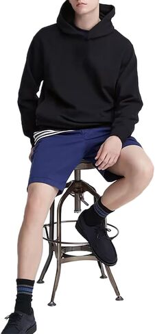 بلوفر FAIABLE رجالي كبير الحجم بقلنسوة من الصوف الثقيل ثقيل الوزن للرجال مع جيوب جانبية من القطن ملابس الشارع الشتوية in Kuwait