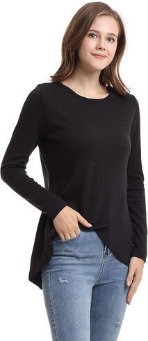 بلوزة Sofishie بياقة دائرية وحاشية عالية ومنخفضة in Kuwait