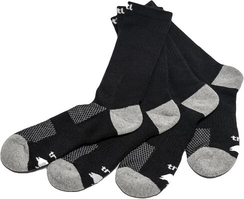 جوارب trtl Bamboo - مصنوعة من ألياف الخيزران - جوارب دعم قوس واسعة للغاية - طول منتصف الساق، جوارب سوداء - زوجان in Kuwait