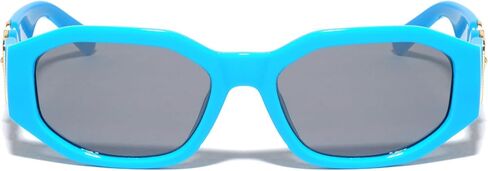 Slim Oval Gold Tiger Head Medallion Luxury Sunglasses in Saudi Arabia