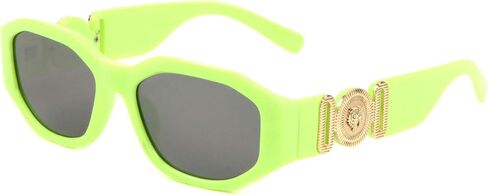Slim Oval Gold Tiger Head Medallion Luxury Sunglasses in Saudi Arabia