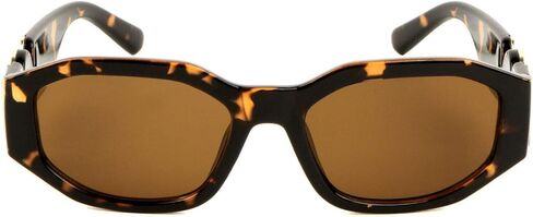 Slim Oval Gold Tiger Head Medallion Luxury Sunglasses in Saudi Arabia