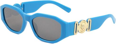 Slim Oval Gold Tiger Head Medallion Luxury Sunglasses in Saudi Arabia