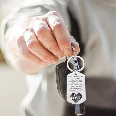 سلسلة مفاتيح للذكرى السنوية الخامسة والسادسة والثامنة والعاشرة و11 و13 و15 و20 و25 و30 من كليسيليكس، مناسبة كهدية للذكرى السنوية للزفاف والزوج والصديق in Kuwait