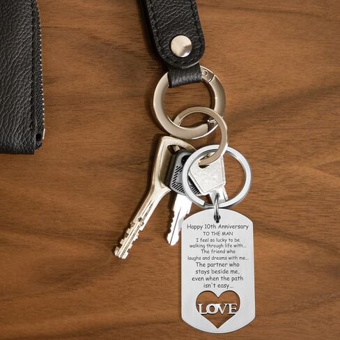 سلسلة مفاتيح للذكرى السنوية الخامسة والسادسة والثامنة والعاشرة و11 و13 و15 و20 و25 و30 من كليسيليكس، مناسبة كهدية للذكرى السنوية للزفاف والزوج والصديق in Kuwait