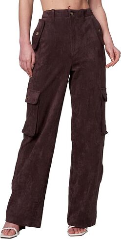 [BLANKNYC] Womens Franklin Faux Suede Cargo Pant, Zinfandel, 24 US in Saudi Arabia