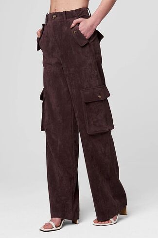 [BLANKNYC] Womens Franklin Faux Suede Cargo Pant, Zinfandel, 24 US in Saudi Arabia