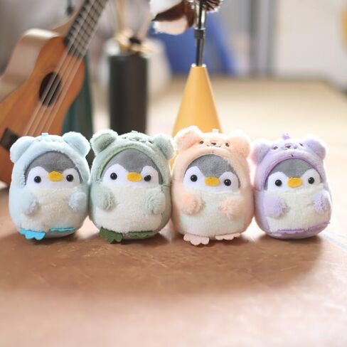 سوبر لطيف Kawaii ارتداء الملابس تأثيري لينة أفخم البطريق المفاتيح بنين بنات قلادة معدنية حلقة رئيسية المفاتيح in Kuwait