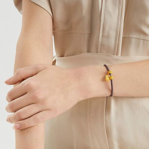 CHOW SANG SANG Cultural Blessings 999 24K Solid Gold Gourd (Wulu) Auspicious Blessing Bracelet for Women 92058B | 8.6 Inches, (22 CM) in Kuwait