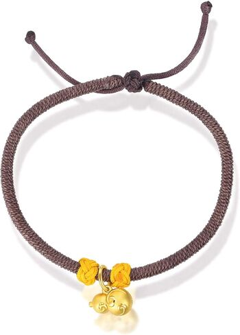 CHOW SANG SANG Cultural Blessings 999 24K Solid Gold Gourd (Wulu) Auspicious Blessing Bracelet for Women 92058B | 8.6 Inches, (22 CM) in Kuwait