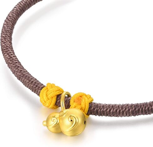 CHOW SANG SANG Cultural Blessings 999 24K Solid Gold Gourd (Wulu) Auspicious Blessing Bracelet for Women 92058B | 8.6 Inches, (22 CM) in Kuwait