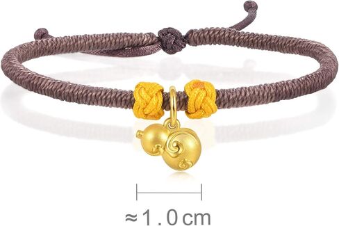 CHOW SANG SANG Cultural Blessings 999 24K Solid Gold Gourd (Wulu) Auspicious Blessing Bracelet for Women 92058B | 8.6 Inches, (22 CM) in Kuwait