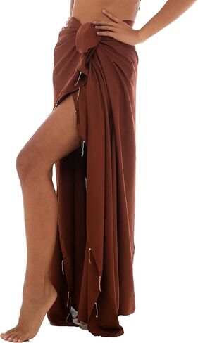 بدلة سباحة نسائية من Back From Bali مطرزة بالخرز على الشاطئ، بدلة استحمام بيكيني ملفوفة مع مشبك جوز الهند in Kuwait