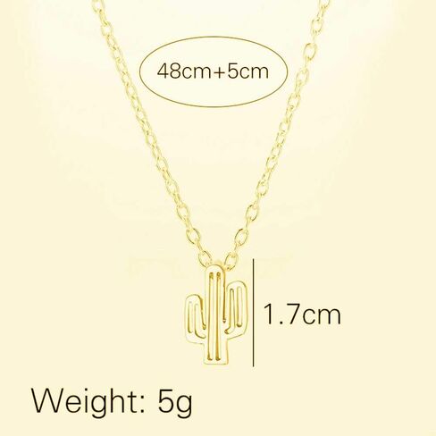 صغيرة ساجوارو الصبار سحر قلادة للنساء هدية الحد الأدنى الصبار قلادة قلادة أنيقة in Saudi Arabia