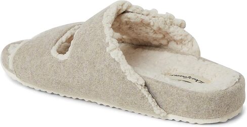Dearfoams Women's Margo Adjustable Strap Microwool Molded Footbed Slide Slipper in Saudi Arabia
