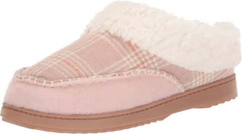 Dearfoams Women's Nyla Felted and Plaid Moc Toe Clog Slipper in Saudi Arabia