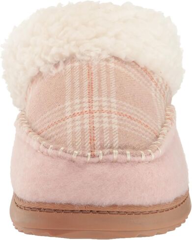 Dearfoams Women's Nyla Felted and Plaid Moc Toe Clog Slipper in Saudi Arabia