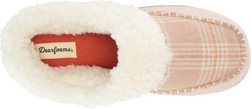 Dearfoams Women's Nyla Felted and Plaid Moc Toe Clog Slipper in Saudi Arabia