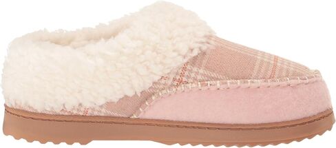 Dearfoams Women's Nyla Felted and Plaid Moc Toe Clog Slipper in Saudi Arabia