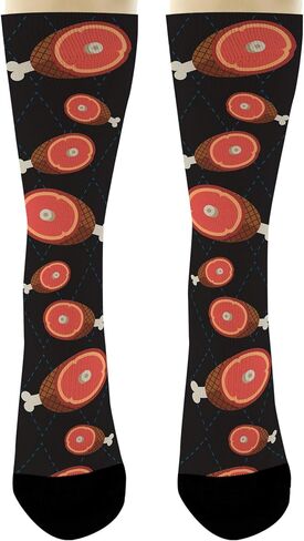 Funny Holiday Socks If You Can See This Bring Me Some Ham Food Themed Socks Novelty Crew Socks in Saudi Arabia