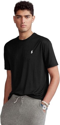 Polo Ralph Lauren Mens Crew Neck Performance T-Shirt (L, Black) in Saudi Arabia