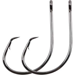 Circle Hooks Fishing,60pcs/100pcs High Carbon Steel Saltwater Fishing Hooks in-Line Straight Eye Octopus Hook Suicide Bait Jig Hooks