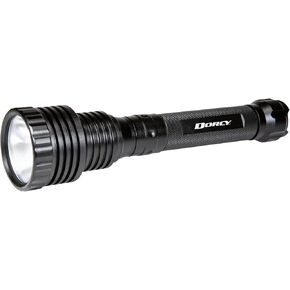 Dorcy 41-4299 USB Rechargeable Aluminum LED Flashlight with USB Cable and 12v USB Car Charger, 800-Lumens, Black Finish