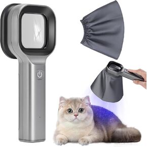 Woods Lamp Magnifying Epidermis Analyzer, Portable Professional Handheld Wood Light Face Detecto for Care Pet Dogs Cats,SPA, Salon, and Home Use