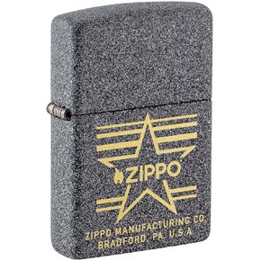 Zippo Lighter: Zippo Star, Engraved - Iron Stone 48711