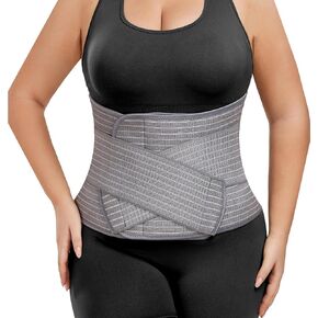Abdominal Binder Post Surgery - Postpartum Belly Band Wrap | Post C Section Belly Binder Recovery Belt | Stomach Compression Hernia Belt For Men or Women After Pregnancy, Hysterectomy (Small/Medium)