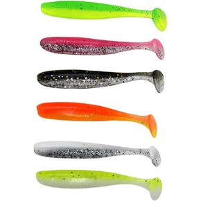 Fishing Soft Plastics Paddle Tail Swimbait Bass Trout Fishing Lures 2.8-inch Pack of 60