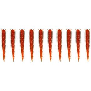 10pcs Bionic Soft Bait, Soft Freshwater sea Fishing Road Imitation Sand Silkworm Bait Fishing Gear, Elastic Worm Fishing Bait Soft Earthworm Maggot Lures Tackle with Fishy Smell