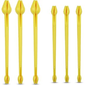 6pcs Fishing Hook Disgorger Plastic Fish Hook Remover Tool Reusable Portable Unhook Extractor Fishing Supplies Yellow Fishing Dehooker for Outdoor Fishing Gear Accessory
