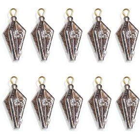 20pcs/Pack Fishing Pyramid Weights Bullet Lead Sinker Weights Kit 10g