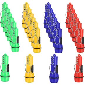 Mini Flashlight Keychain, 24PCS Bulk Assorted Colors Toy Flashlight for Hiking Camping Party for Kids Night Reading Party Camping Emergency and Hunting